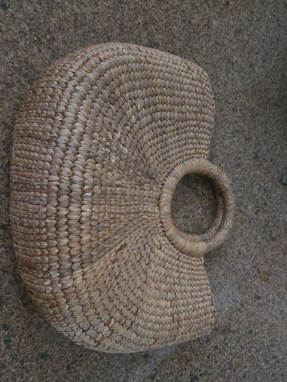 Woven Straw Circle Handle Tote Bag - Natural - Picture 2 of 3
